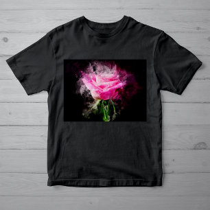 Pink Rose flower watercolor - bb T-Shirt