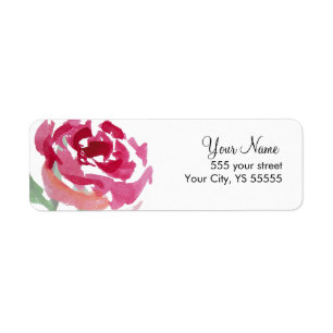 Pink Rose Flower Watercolor Design