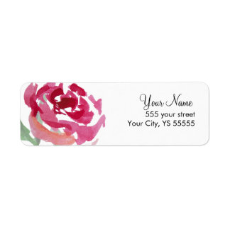 Pink Rose Flower Watercolor Design