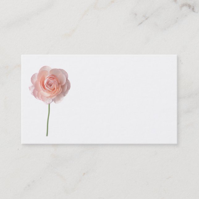 Pink Rose Flowers Business Card (Front)