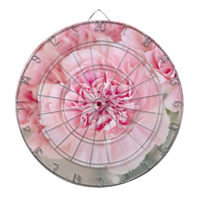 Pink Rose Flowers Dartboard (Front)