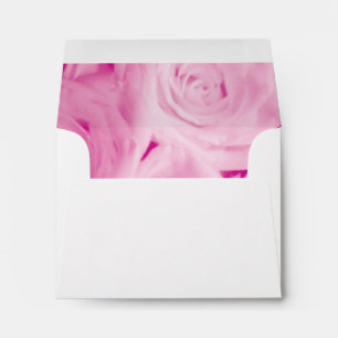 Pink rose flowers Elegant wedding envelopes