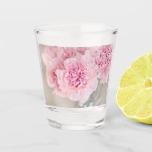 Pink Rose Flowers Shot Glass
