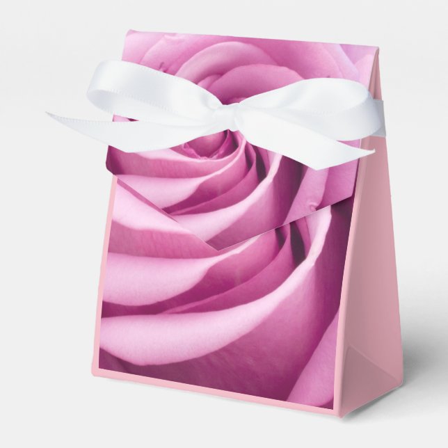 Pink Rose Folded to Perfection Favour Box (Front Side)