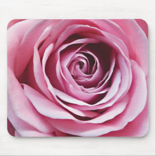 Pink rose garden flower romantic watercolor floral mouse mat