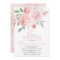 Pink Rose Garden Girl Baptism Invitation