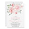 Pink Rose Garden Girl Baptism Invitation
