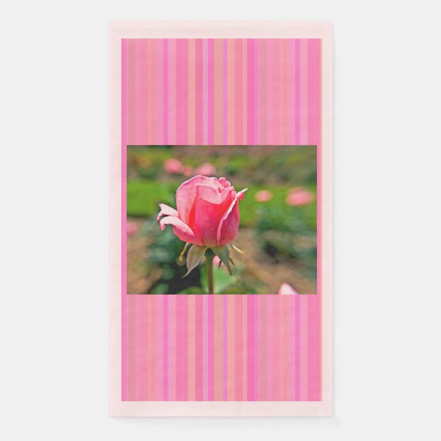 Pink Rose Garden Napkin (Front)