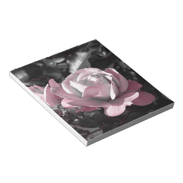 Pink Rose Garden Notepad (Angled)
