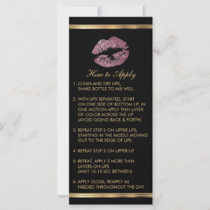 Pink Rose Glitter Lip Instructions