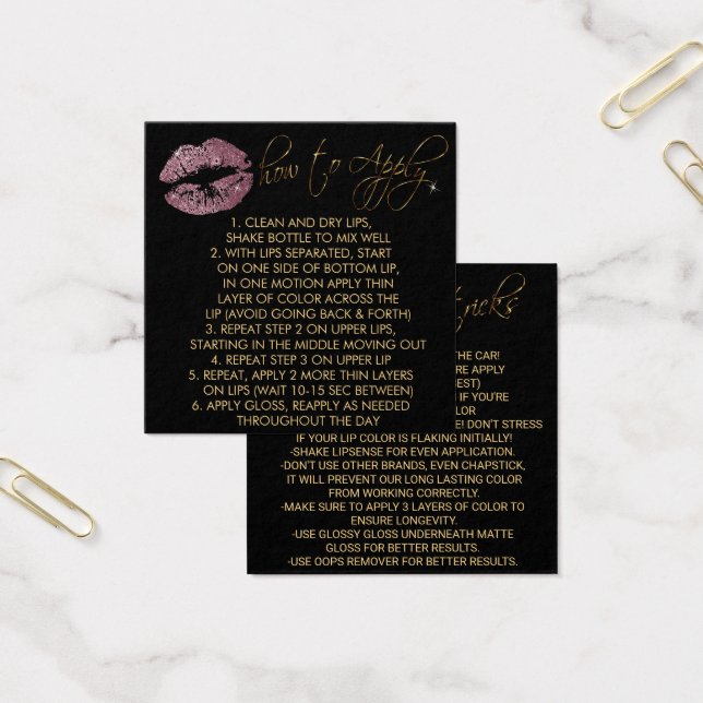 Pink Rose Glitter Lips 2 - How to Apply (Office)