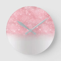Pink Rose Glitter Metal Grey Silver Sparkly Abstra