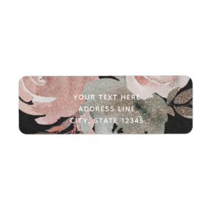 Pink Rose Glitter Roses Dark Floral Glam Elegant