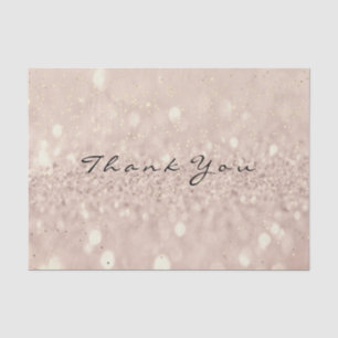 Pink Rose Gold Blush Glitter Thank You Blush Tissue Paper