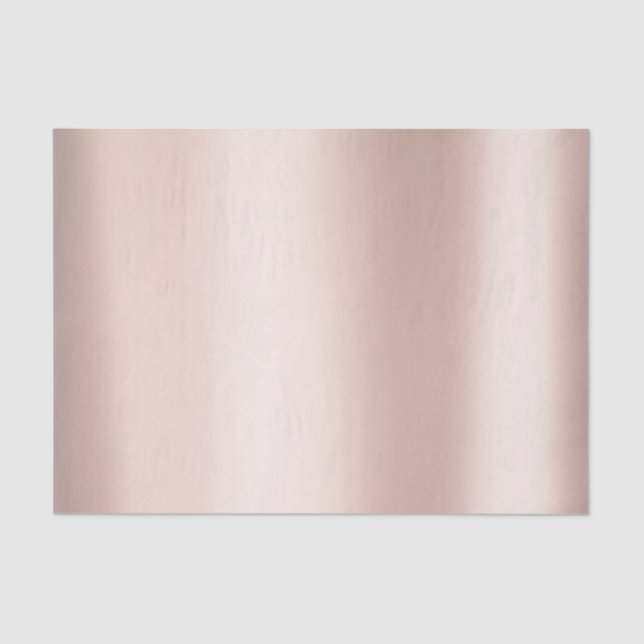 Pink Rose Gold Blush Metallic Powder Blush Tissue Paper (Front)