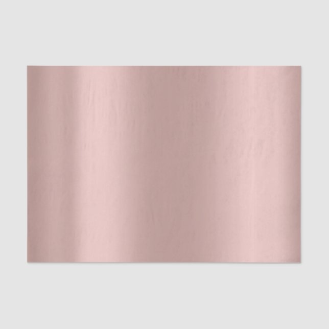 Pink Rose Gold Blush Metallic Powder Skinny Tissue Paper (Front)