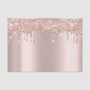 Pink Rose Gold Blush Metallic Spark Glitter Tissue Paper