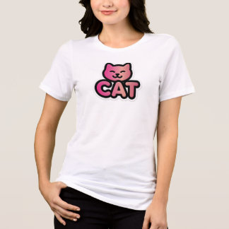 Pink Rose Gold Cat Tri-Blend Shirt