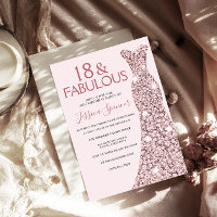 Pink Rose Gold Dress Girls 18th Birthday Party
