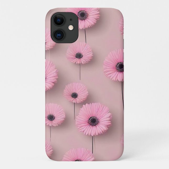 Pink Rose Gold Flowers Gift Case-Mate iPhone Case (Back)