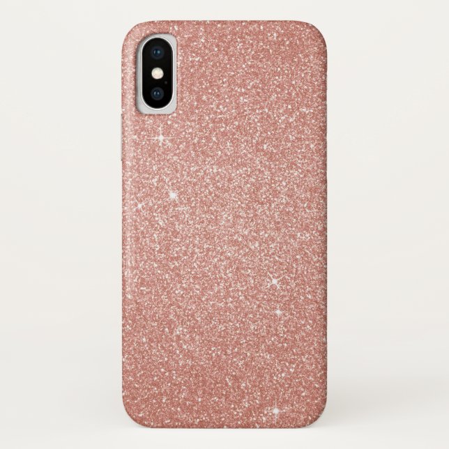 Pink Rose Gold Glitter and Sparkle Bling Case-Mate iPhone Case (Back)