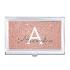 Pink Rose Gold Glitter and Sparkle Monogram