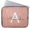 Pink Rose Gold Glitter and Sparkle Monogram