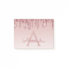 Pink Rose Gold Glitter and Sparkle Monogram