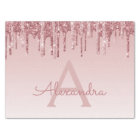 Pink Rose Gold Glitter and Sparkle Monogram