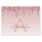 Pink Rose Gold Glitter and Sparkle Monogram
