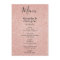 Pink Rose Gold Glitter and Sparkle Wedding Menu