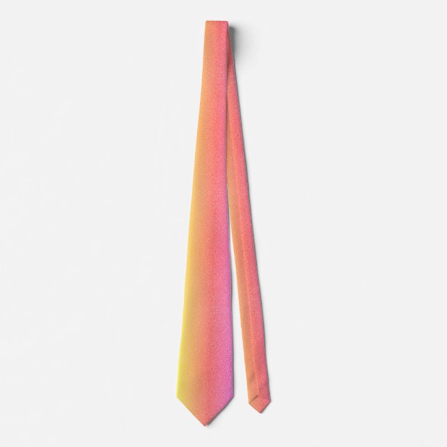 Pink Rose Gold Glitter Purple Yellow Ombre Gift Tie (Front)