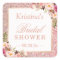 Pink Rose Gold Glitters Floral Bridal Shower Favou