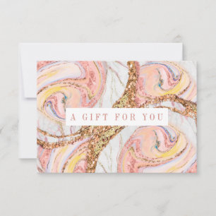 Pink & Rose Gold Marble Gift Certificate