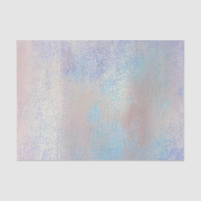 Pink Rose Gold Metallic Blush Blue Ocean Tissue Paper (Front)