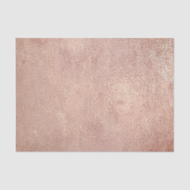 Pink Rose Gold Metallic Blush Powder Copper Peach Tissue Paper (Front)