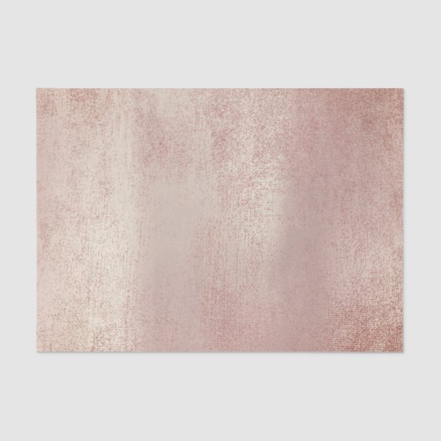 Pink Rose Gold Metallic Blush Powder Tissue Paper (Front)