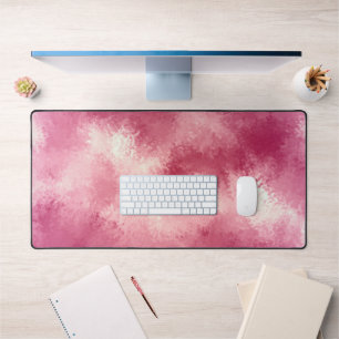 Pink Rose Gold Ombre Watercolor Desk Mat