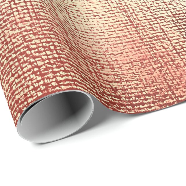 Pink Rose Gold Powder Metallic Brush Makeup Vip Wrapping Paper (Roll Corner)