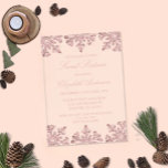 Pink Rose Gold Snowflake Winter Sweet 16 Acrylic Invitations<br><div class="desc">Pink rose gold sparkle textured snowflake winter sweet sixteen invitation</div>