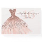 Pink Rose Gold Sparkle Glitter Dress 16th Birthday