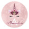 Pink Rose Gold Sparkle Unicorn Monogram Birthday