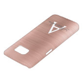 Pink Rose Gold Stainless Steel Monogram Case-Mate Samsung Galaxy Case (Bottom)