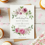 Pink Rose Greenery Floral Arch 80th Birthday Party Invitation<br><div class="desc">Celebrate a milestone in style with this elegant Pink Rose & Greenery Floral Arch 80th Birthday Invitation. Featuring soft blush florals,  lush greenery,  and a graceful arch design,  it sets the perfect tone for a sophisticated gathering. Personalise with your event details to create a timeless and memorable invite.</div>