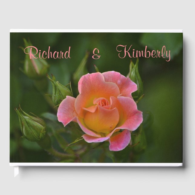 Pink Rose Guest Book (Front)