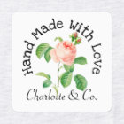 Pink Rose Handmade With Love Product Personalised
