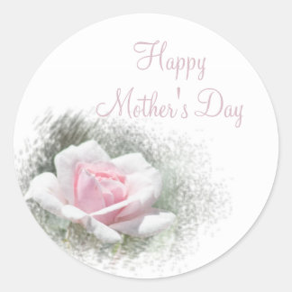 Pink Rose Happy Mother's Day Sticker Set