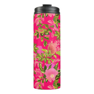 Pink rose hip , pink wild rose hip thermal tumbler