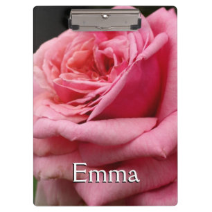 Pink Rose I Pretty Floral Photography Clipboard