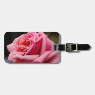 Pink Rose I Pretty Floral Photography Luggage Tag